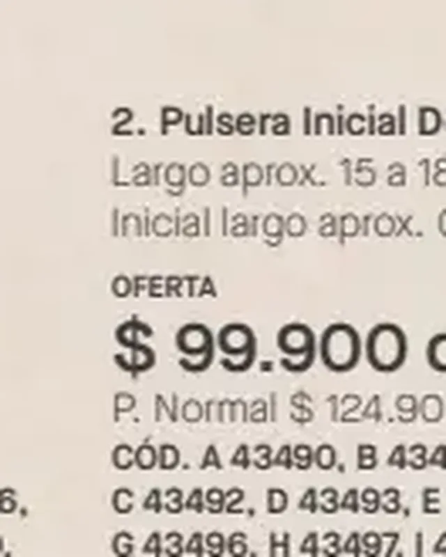 Pulsera Inicial Doretti - Inicial N